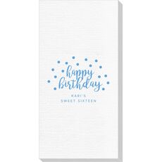 Confetti Dots Happy Birthday Deville Guest Towels