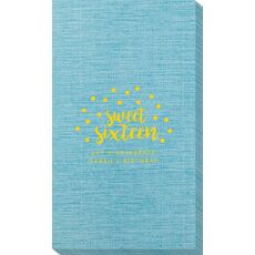 Confetti Dots Sweet Sixteen Bamboo Luxe Guest Towels