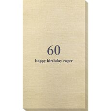 Large Number with Text Bamboo Luxe Guest Towels