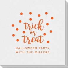 Confetti Dots Trick or Treat Linen Like Napkins