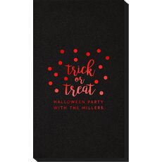 Confetti Dots Trick or Treat Linen Like Guest Towels