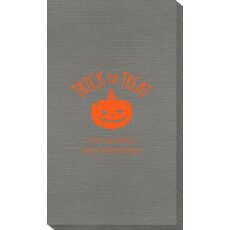 Trick or Treat Pumpkin Bamboo Luxe Guest Towels