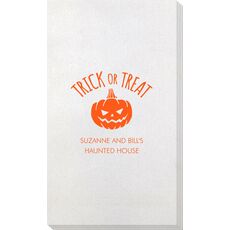 Trick or Treat Pumpkin Bamboo Luxe Guest Towels