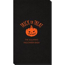 Trick or Treat Pumpkin Linen Like Guest Towels