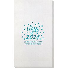 Class of Confetti Dots Bamboo Luxe Guest Towels