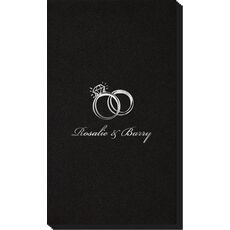 Wedding Rings Linen Like Guest Towels