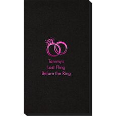 Wedding Rings Linen Like Guest Towels