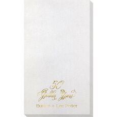 Elegant 50 Golden Years Bamboo Luxe Guest Towels