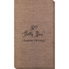 Elegant 50 Golden Years Bamboo Luxe Guest Towels