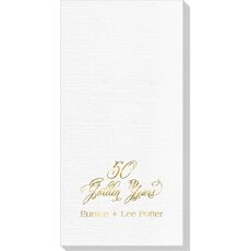 Elegant 50 Golden Years Deville Guest Towels