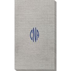 Shaped Oval Monogram Bamboo Luxe Guest Towels