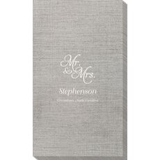 Elegant Mr. & Mrs. Bamboo Luxe Guest Towels