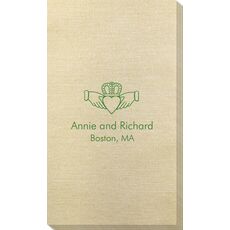 Traditional Irish Claddaugh Bamboo Luxe Guest Towels