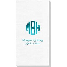 Rounded Monogram with Text Deville Guest Towels