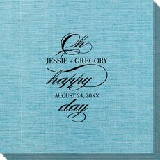 Romantic Oh Happy Day Bamboo Luxe Napkins