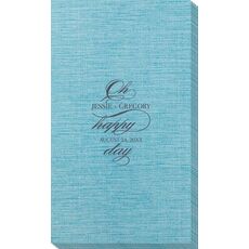 Romantic Oh Happy Day Bamboo Luxe Guest Towels