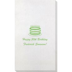 Sophisticated Birthday Cake Bamboo Luxe Guest Towels