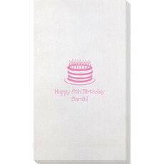 Sophisticated Birthday Cake Bamboo Luxe Guest Towels