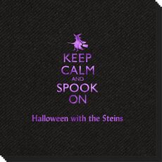 Keep Calm and Spook On Linen Like Napkins
