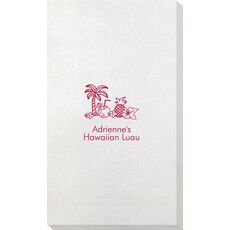 Tropical Hawaiian Luau Bamboo Luxe Guest Towels