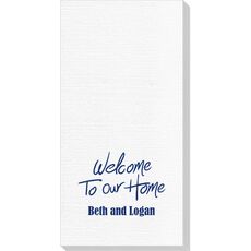 Fun Welcome to our Home Deville Guest Towels