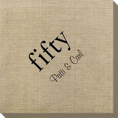 Big Number Fifty Bamboo Luxe Napkins