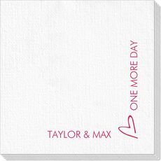 Corner Text with Mon Cherie Heart Design Deville Napkins