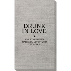Drunk in Love Heart Bamboo Luxe Guest Towels