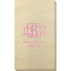 Vine Monogram with Text Bamboo Luxe Guest Towels