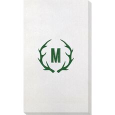 Antlers Initial Bamboo Luxe Guest Towels