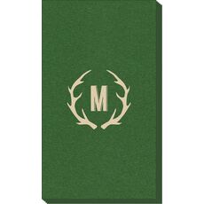 Antlers Initial Linen Like Guest Towels