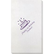 Modern Birthday Cake Bamboo Luxe Guest Towels