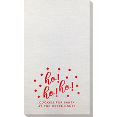 Confetti Dots Ho! Ho! Ho! Bamboo Luxe Guest Towels