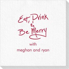 Fun Eat Drink & Be Merry Deville Napkins