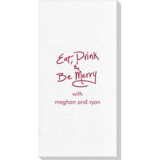 Fun Eat Drink & Be Merry Deville Guest Towels
