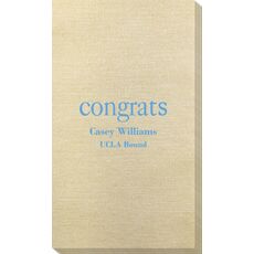 Big Word Congrats Bamboo Luxe Guest Towels