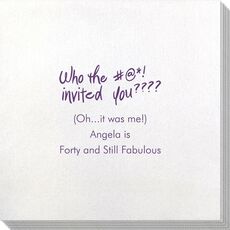 Fun Who Invited You Bamboo Luxe Napkins