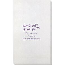 Fun Who Invited You Bamboo Luxe Guest Towels