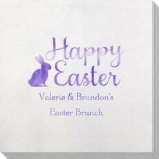 Script Happy Easter Bunny Bamboo Luxe Napkins