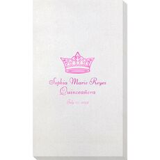 Delicate Princess Crown Bamboo Luxe Guest Towels