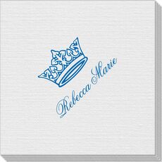 Delicate Princess Crown Linen Like Napkins