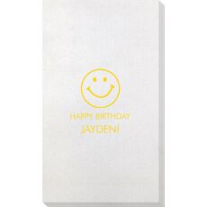 Smiley Face Bamboo Luxe Guest Towels