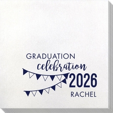 Celebration Pennants Graduation Bamboo Luxe Napkins