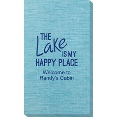 The Lake is My Happy Place Bamboo Luxe Guest Towels
