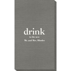 Big Word Drink Bamboo Luxe Guest Towels