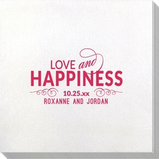 Love and Happiness Scroll Bamboo Luxe Napkins