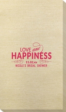 Love and Happiness Scroll Bamboo Luxe Guest Towels