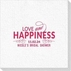 Love and Happiness Scroll Deville Napkins