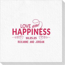 Love and Happiness Scroll Deville Napkins