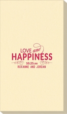 Love and Happiness Scroll Linen Like Guest Towels